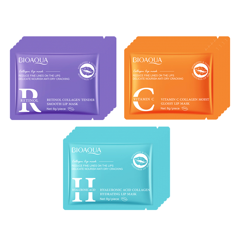 Sheet Mask Collagen - BIOAQUA レチノールクリスタルコラーゲンアイマスクアンチダークサークル抗しわ保湿アンチエイジングアイパッチスキンケア