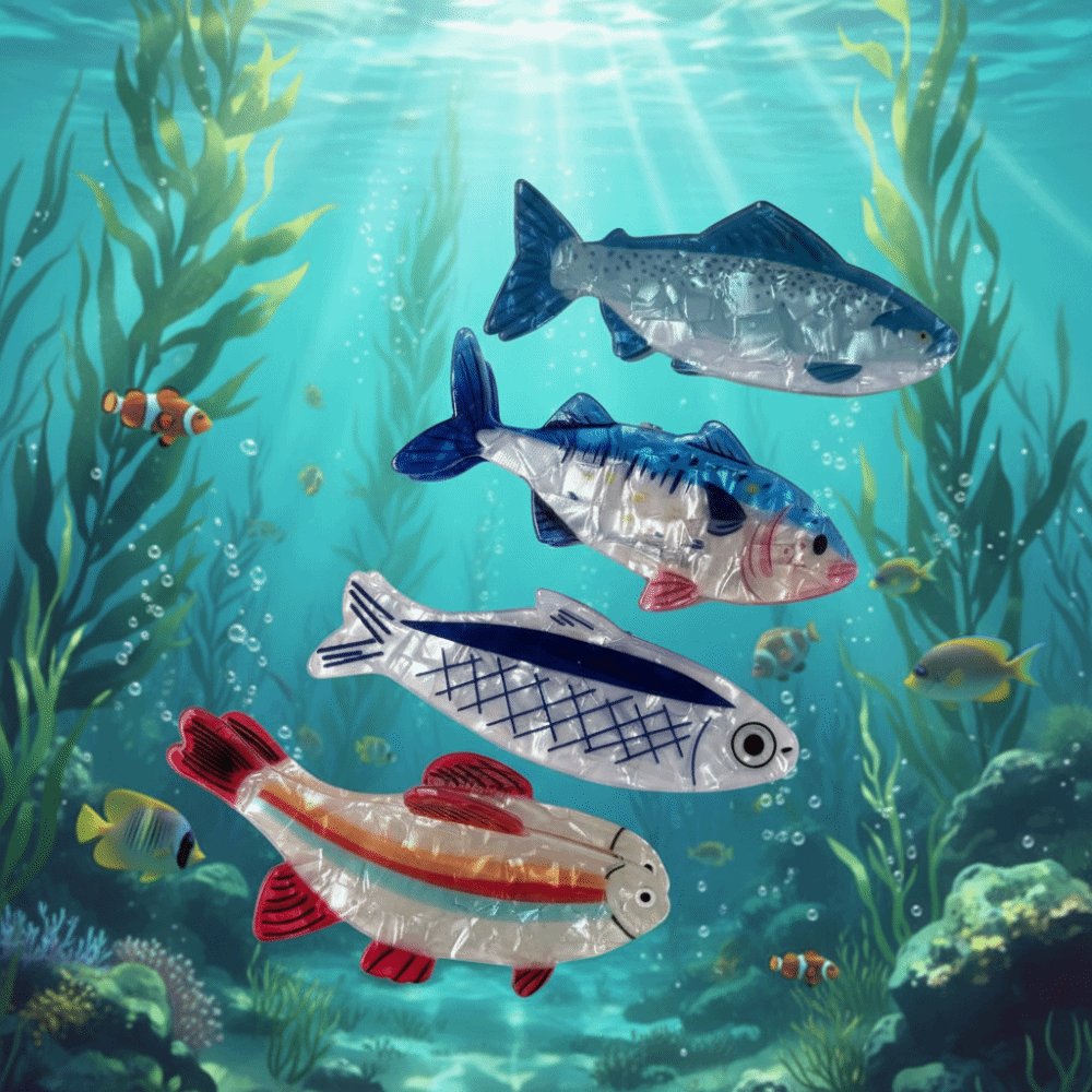 ヘアピン 海洋動物 ヘアクリップ PVC ツナ 魚類 ヘアク - Korean Lifestyle & Kids Boutique のレビューと価格