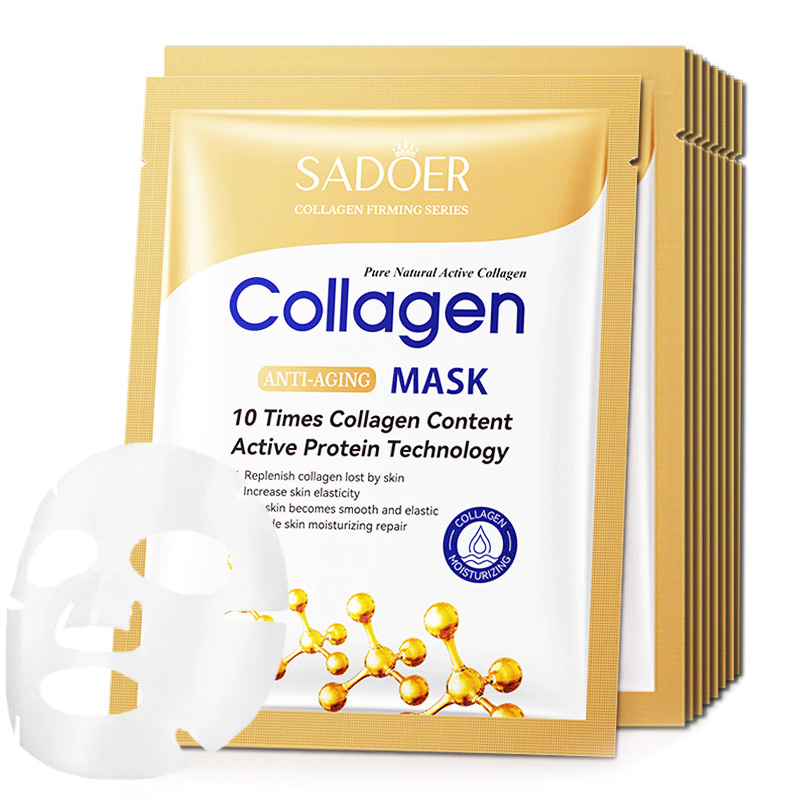 10 個抗しわコラーゲンフェイスマスク保湿アンチエイジングし - Sheet Mask Collagen のレビューと価格