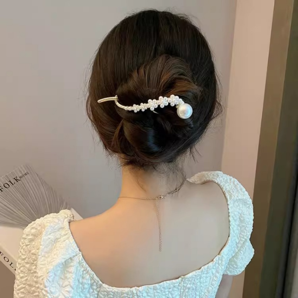 エレガントなグリッターパールヘアクリップ レディース トレン - Korean Lifestyle & Kids Boutique のレビューと価格