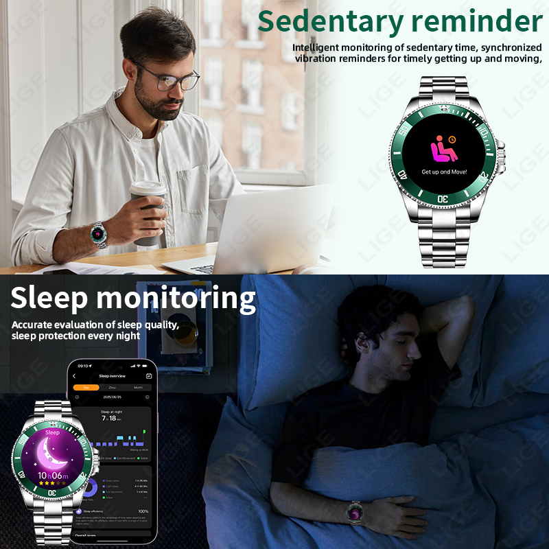 LIGE 2026スタイル高級スマートウォッチ、ダイヤルで通 - Korean Men Lifestyle のレビューと価格
