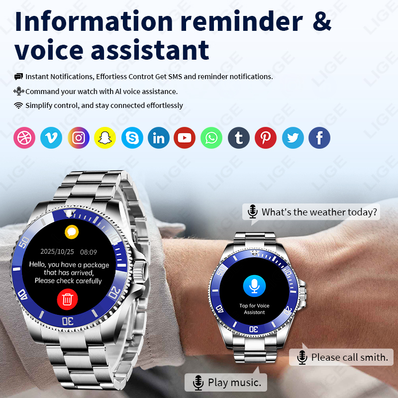 2026年新型高級スマートウォッチ、ダイヤル付き、通話対応、 - Korean Men Lifestyle のレビューと価格