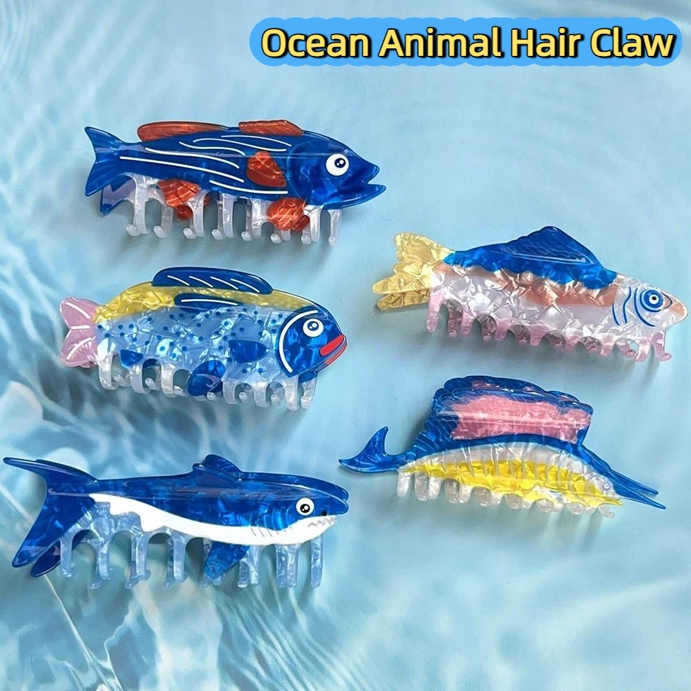 ヘアピン 海の動物 ヘアクリップ 金魚 PVC 海洋生物 魚 - Korean Lifestyle & Kids Boutique のレビューと価格